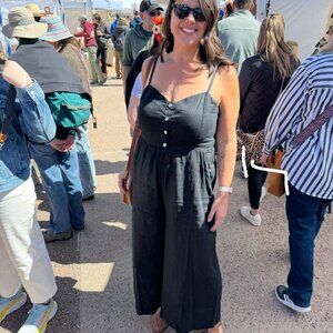 Madewell Sleeveless Wide Leg Jumpsuit in 100 Linen